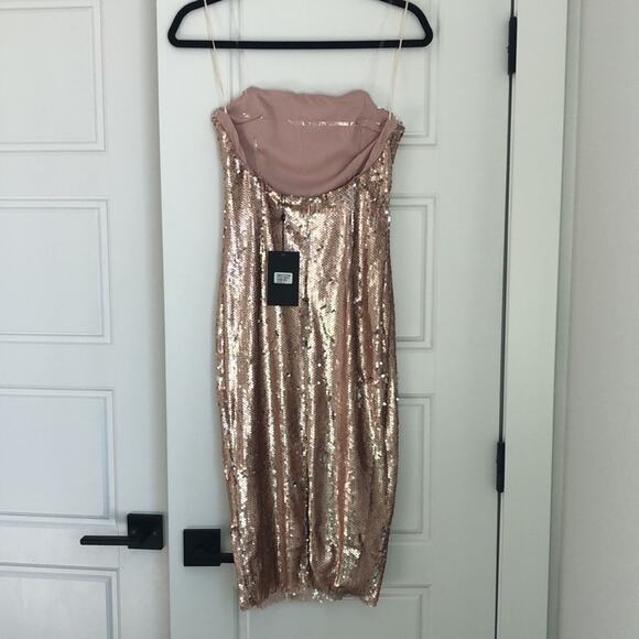 NaaNaa strapless sequin midi dress - US 2 - Picture 8 of 13